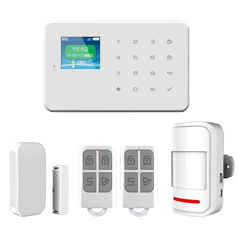 Kerui Smart Home Alarm Wireless Tuya Security Alarm Kit for Home Tuya 4G GSM Panel Wireless Security Alarm ABS Tuya App Support
