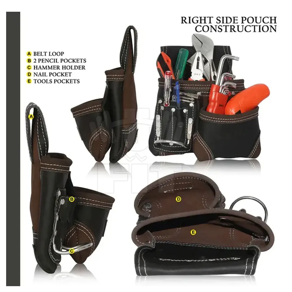 High Quality Leather Tool Belt Large Capacity Tool Holding Bag For Carpenter Multi Tool Storing Belt