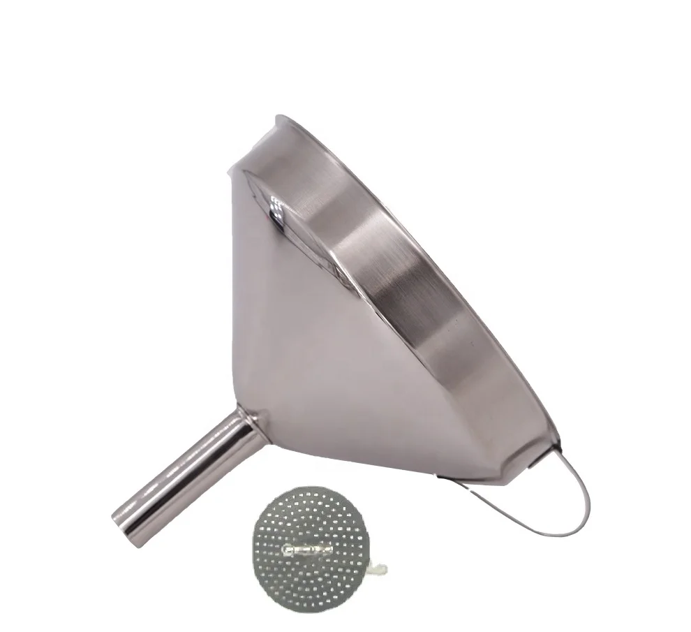 Хорошее качество домашняя кухня 14 см 18/8 Воронка из нержавеющей стали с фильтром для Наполнения Бутылок и переноса масла