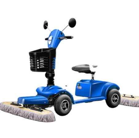 Efficient Three Wheel Electric Sweeper Driving Type Dust Clean Scrubber Floor Mop Cart
