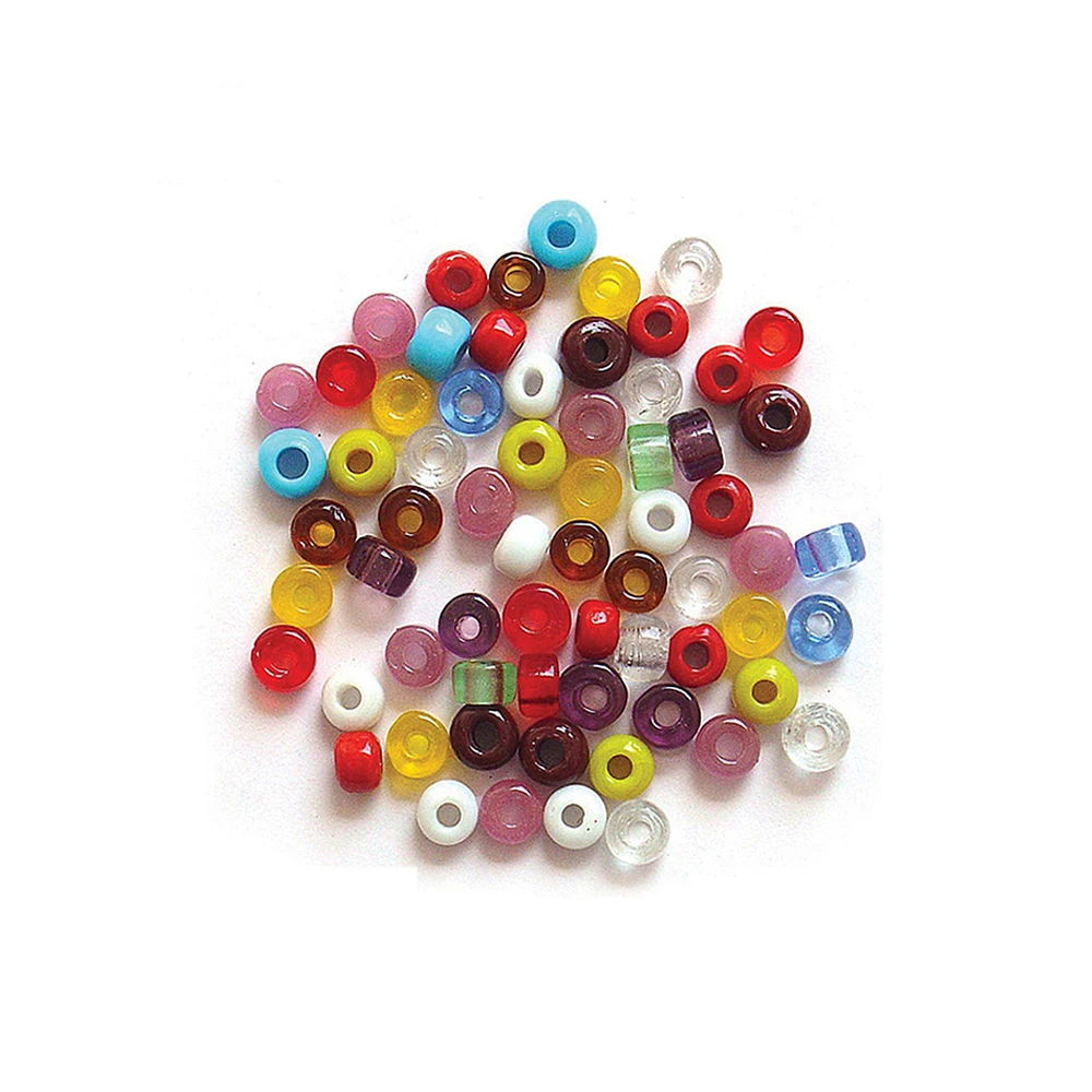 Indian Manufacturer of Tyre with Big Hole Mix Glass Beads (Size 9 mm x 7 mm) for Jewelry Accessory Decorative Items Making