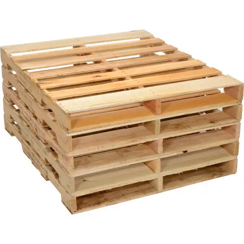 Double Faced Euro Wood Pallets 4-Way Entry for Transportation Made from Plastic and Paper
