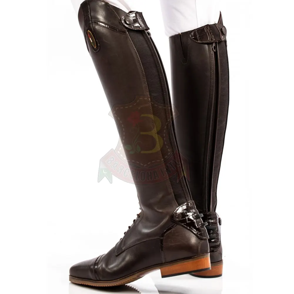 Высококачественные кожаные ботинки для верховой езды, Водонепроницаемые кожаные ботинки для верховой езды с индивидуальным логотипом