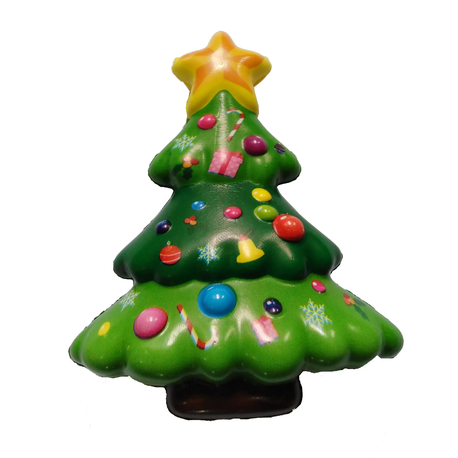 PU Santa Christmas Tree Snowman Squeeze Stress Ball Slow Rising Stress Relief Christmas Themed Squishy Fidget Toy For Kid
