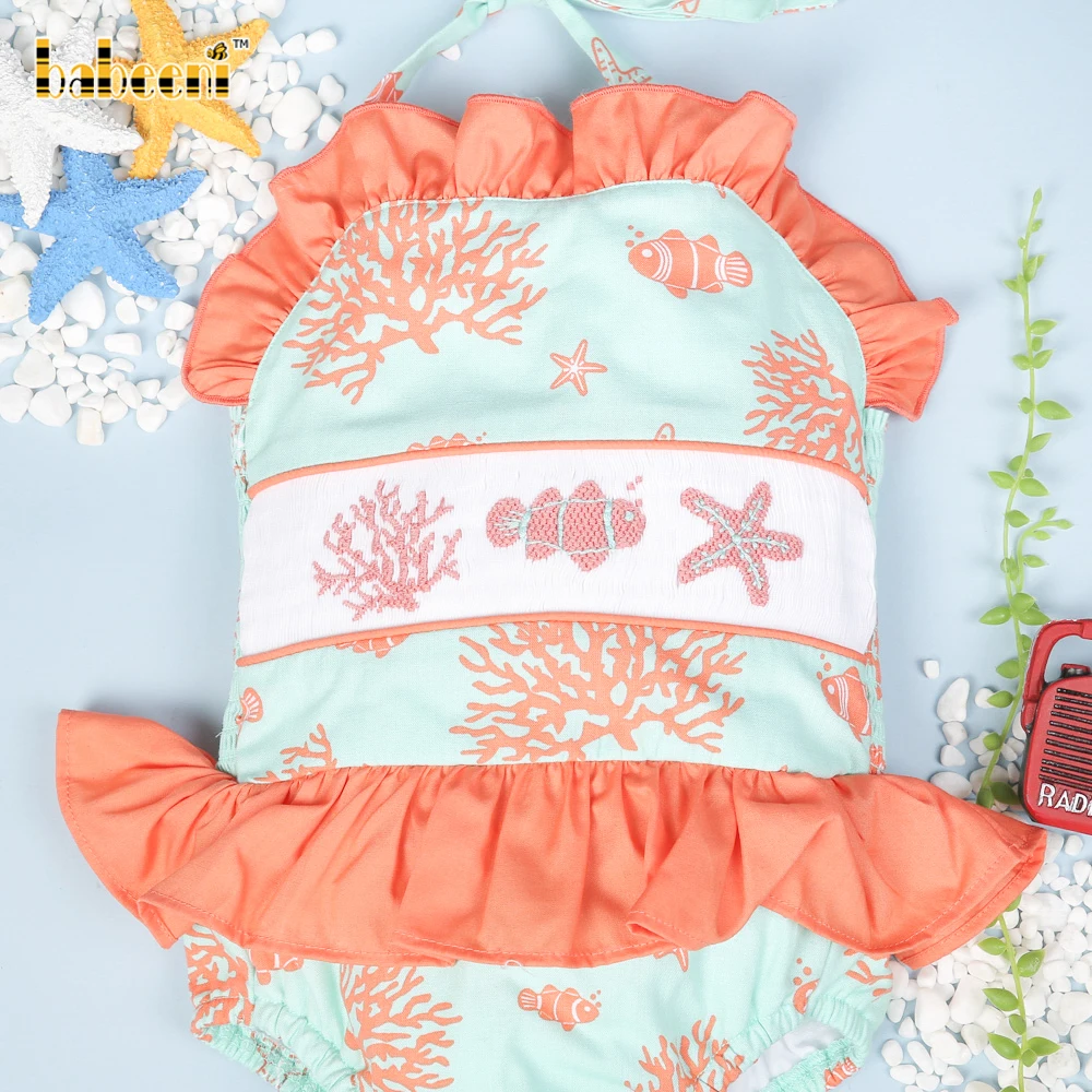 Ocean creature girl swimwear OEM ODM wholesale smock swimwear baby girls - BB2806