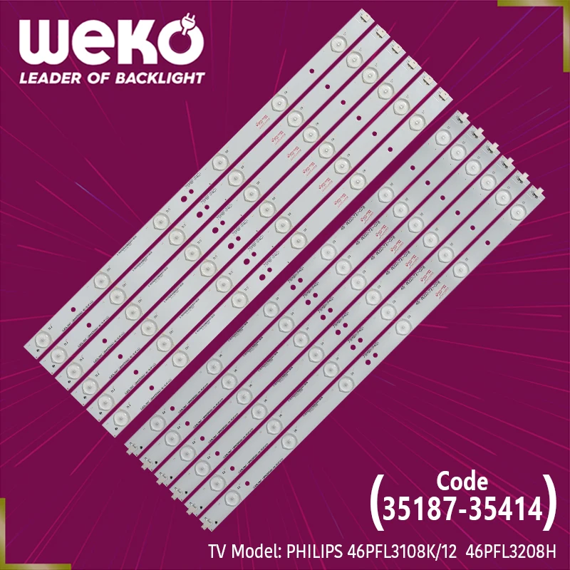 TV LED BACKLIGHT- EVERLIGHT LBM460P0601-AJ-5(HF)(0) -  LBM460P0601-AI-3-HF-0- 76M8H(P40) -6 LEDS- TOTAL 12 PCS