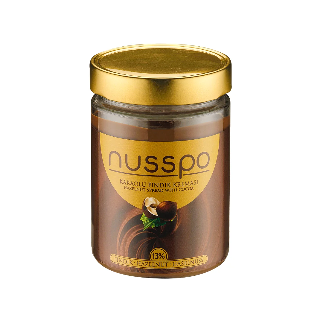 NUSSPO 200 gr Chocolate Hazelnut Spread Hazelnut Cream With Cocoa Wholesale ISO-HALAL-KOSHER certified Turkish Hazelnut