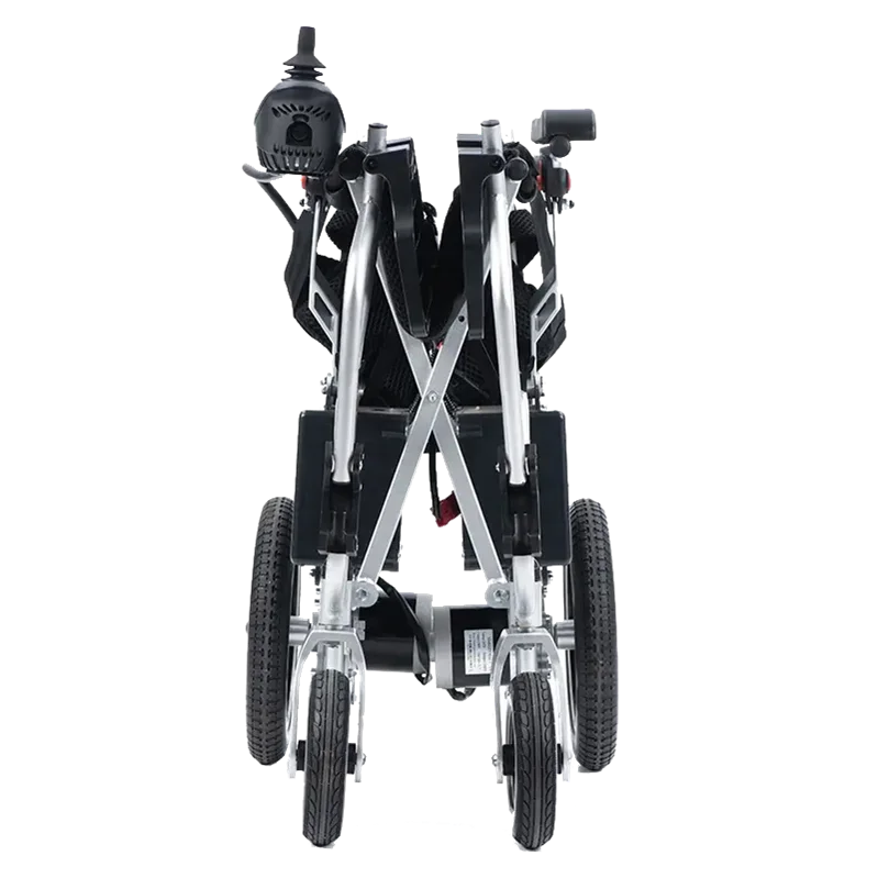Lightweight folding carbon steel material lead-acid battery smart brake disabled Portable Electric Wheelchair
