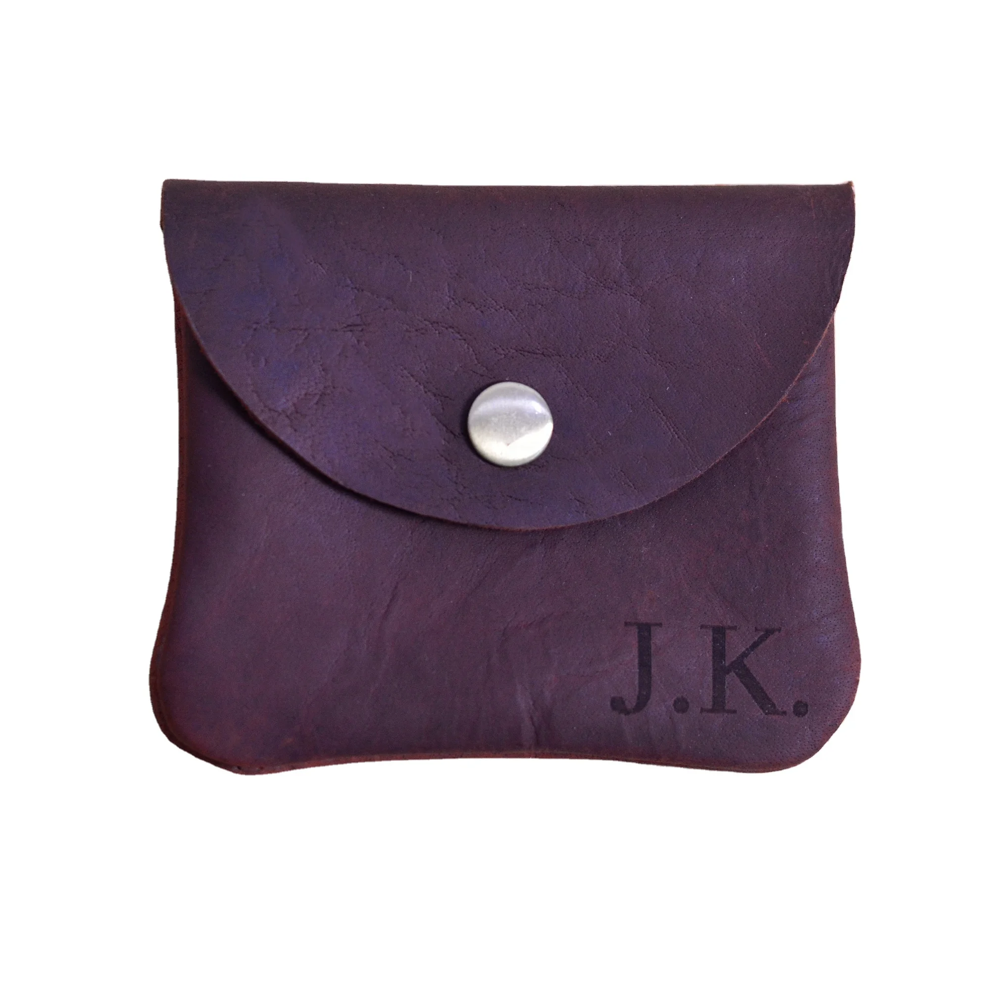 Round Leather Coin Purse Pouch Holder Organizer For Laser Engraving Coin Case Men, Women Coins Pouch Leather Accessories