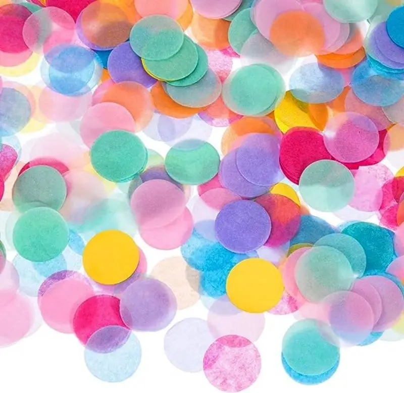 Tissue Paper Confetti 5000 Pieces 1 Inch Rainbow Confetti Dots for Wedding Baby Shower Birthday Party Table Decorate
