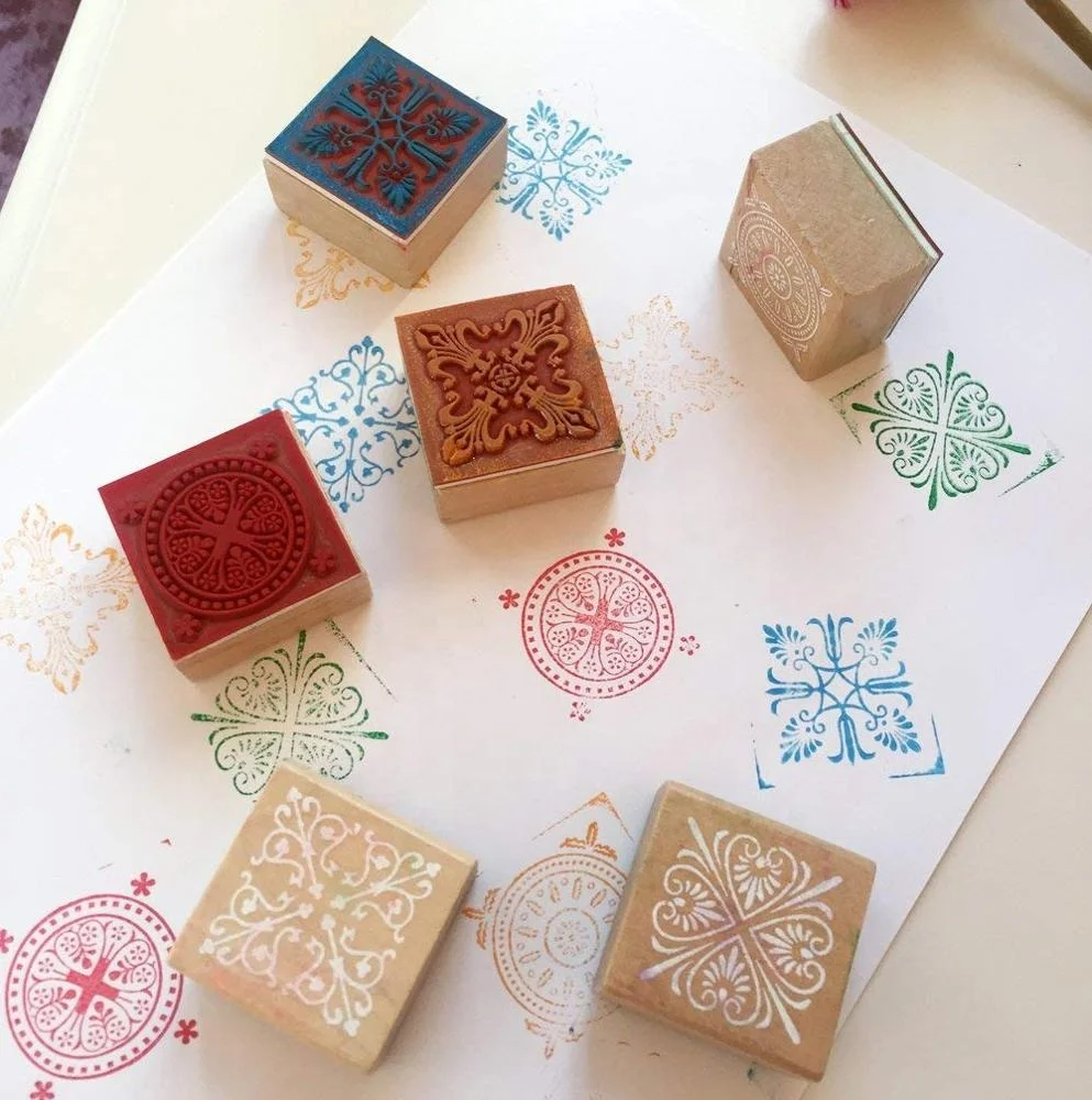 Wooden Rubber Stamp
