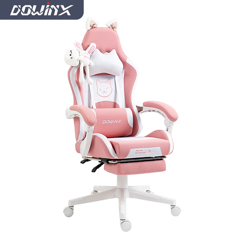 Ergonomic comfortable esports chair with foot rest computer gaming office