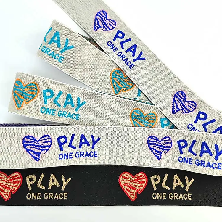 Fast Delivery Jacquard Band Elastic Quality Elastic Polyester Band Webbing Underwear Elastic Band