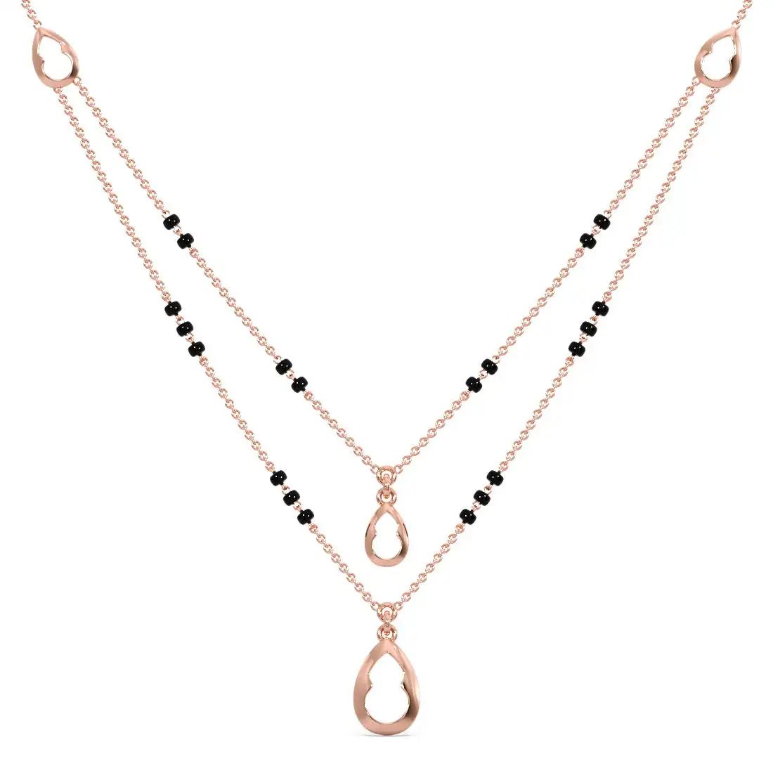 14K Gold Classy Mangal Sutra Pendant with Minimalist Design for Everyday Wear Necklace Chains Type for women