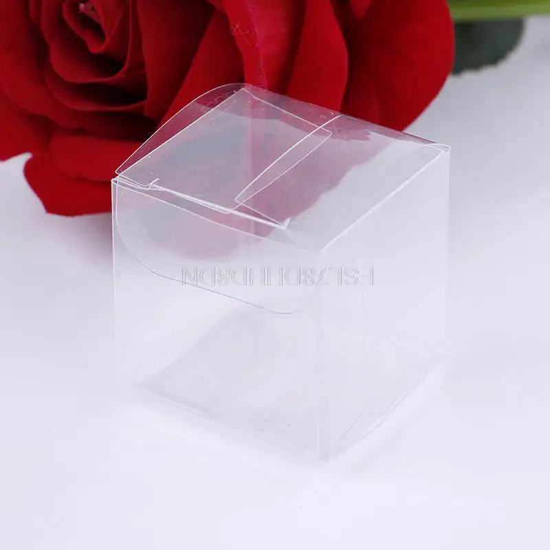 Pvc Transparent Gift Packaging Box Frosted Matte Box With Hand Made Candy Tea Toys Model Case PP Plastic Folding Cake Box