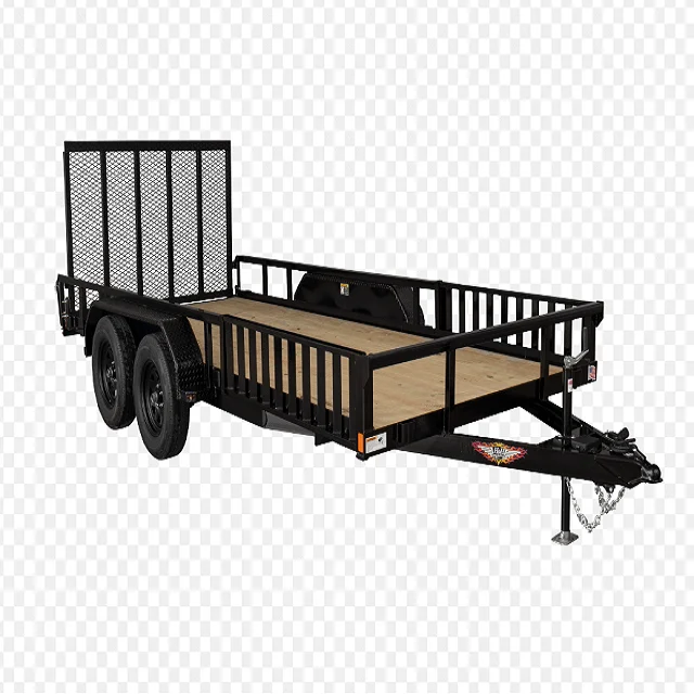Best Price 3/4 Axle Tri-Bead Turntable 20/40FT Full Farm Trailer Transport Cargo and Container Drawbar Trailer for Sale