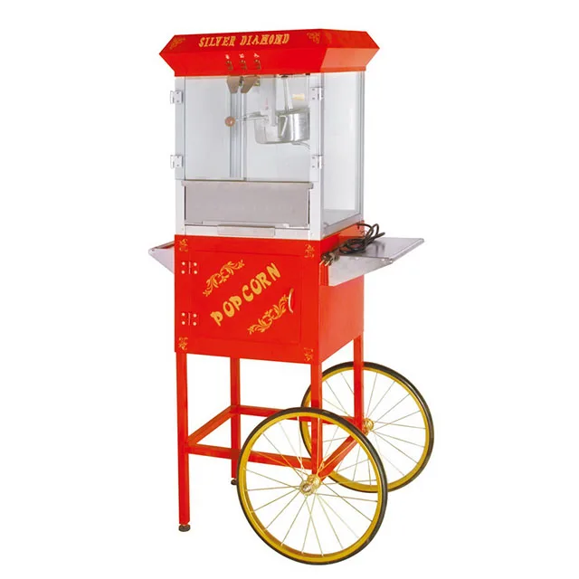 Factory Direct Commercial Popcorn Machine Popcorn Popper With Non stick Pan with cart