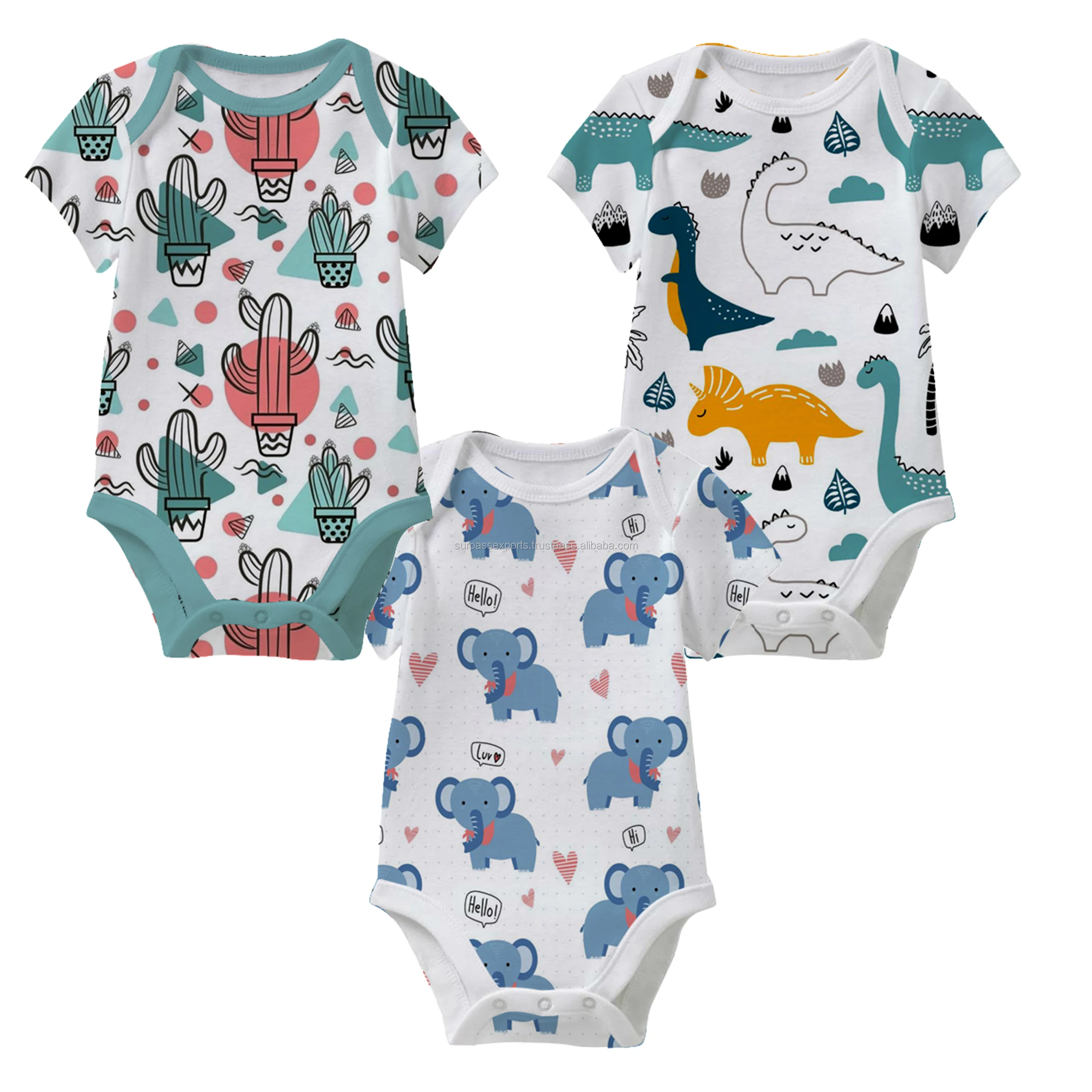 Wholesale Supply Soft and Comfortable Organic Cotton Kids Rompers Suits for Birthday Party Wear Rompers for Export