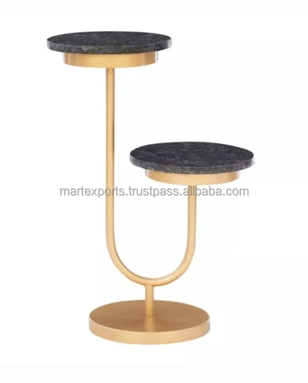 Side Table Coffee Sofa Furniture Decorative U shaped Round Corner Metal End Tea Bedside Bed Modern Side Table For Living