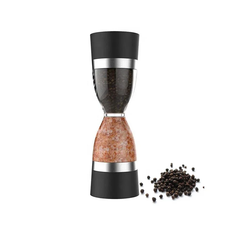Black 2 In 1  Salt and Pepper Grinder