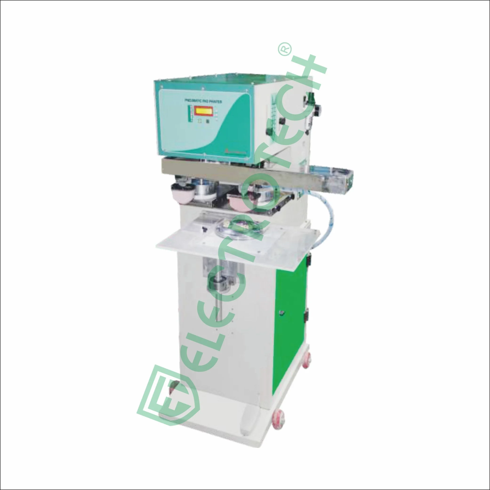 Double Color Pad Printing Machine Best Quality Indian Make Precise Movement Tampon Sealed Ink Cup Printer For Bottles