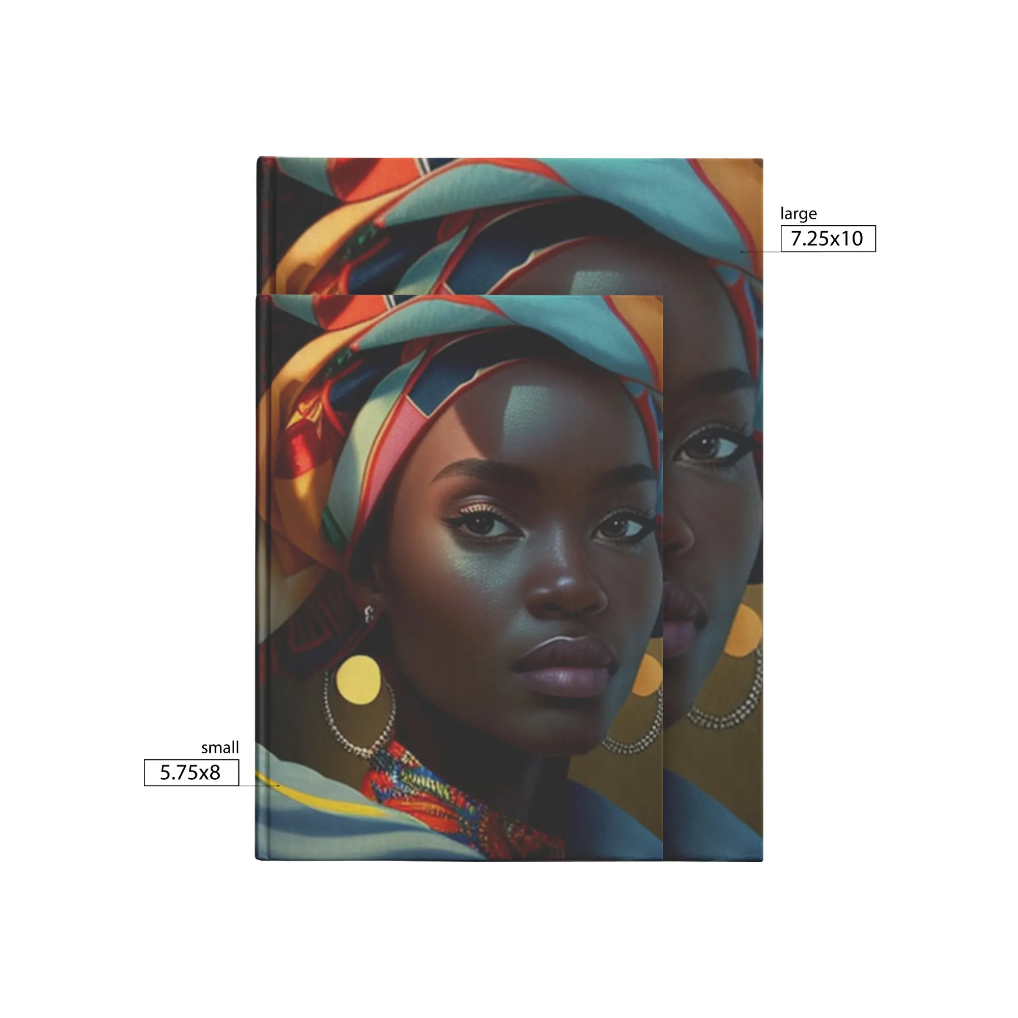 LABON Custom Printing Logo Hardcover Notebook Melanin African American Daily Black Girl Journals