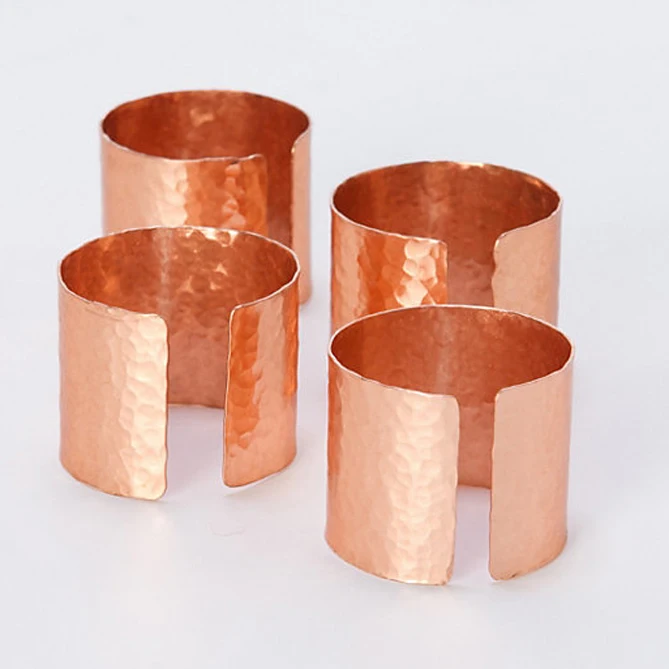 copper napkin rings Classic Design Metal Finished Napkin Rings Table Decoration Use For Birthday Gifts