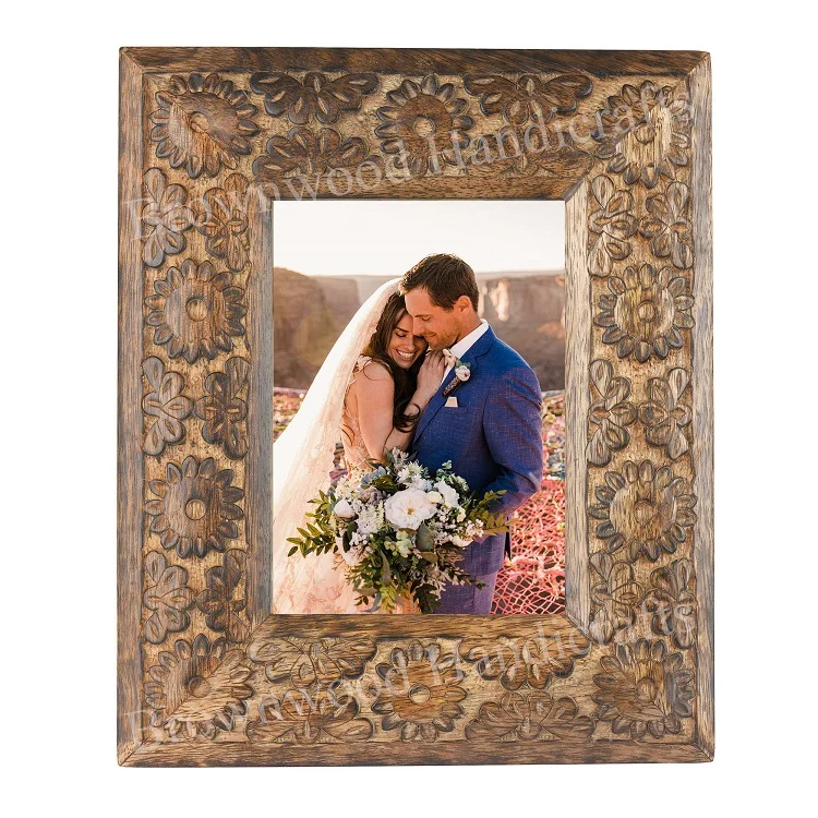 Mango Wood Picture Photo Frame Handmade Wooden Photo Frame 4x6 5x7 A4 A2 Indian Manufacturer & Exporter For Gifts & Decoration