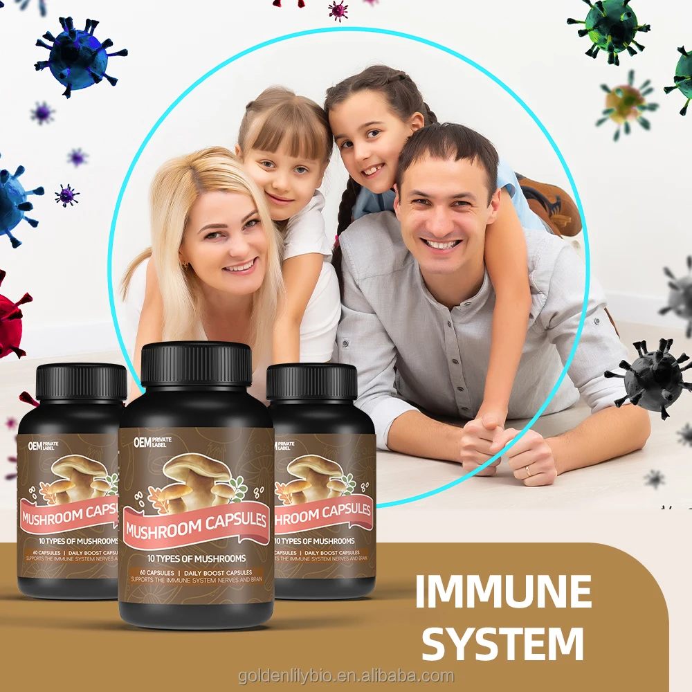 oem/odm reishi mushroom extract powder natural organic lion mane capsules Improve sleep supplement