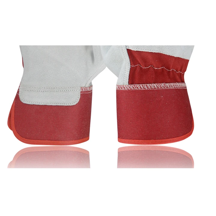 Mens Cheap Protective Safety Cow Split Leather  for Winter Construction Leather Work Hand Sefty