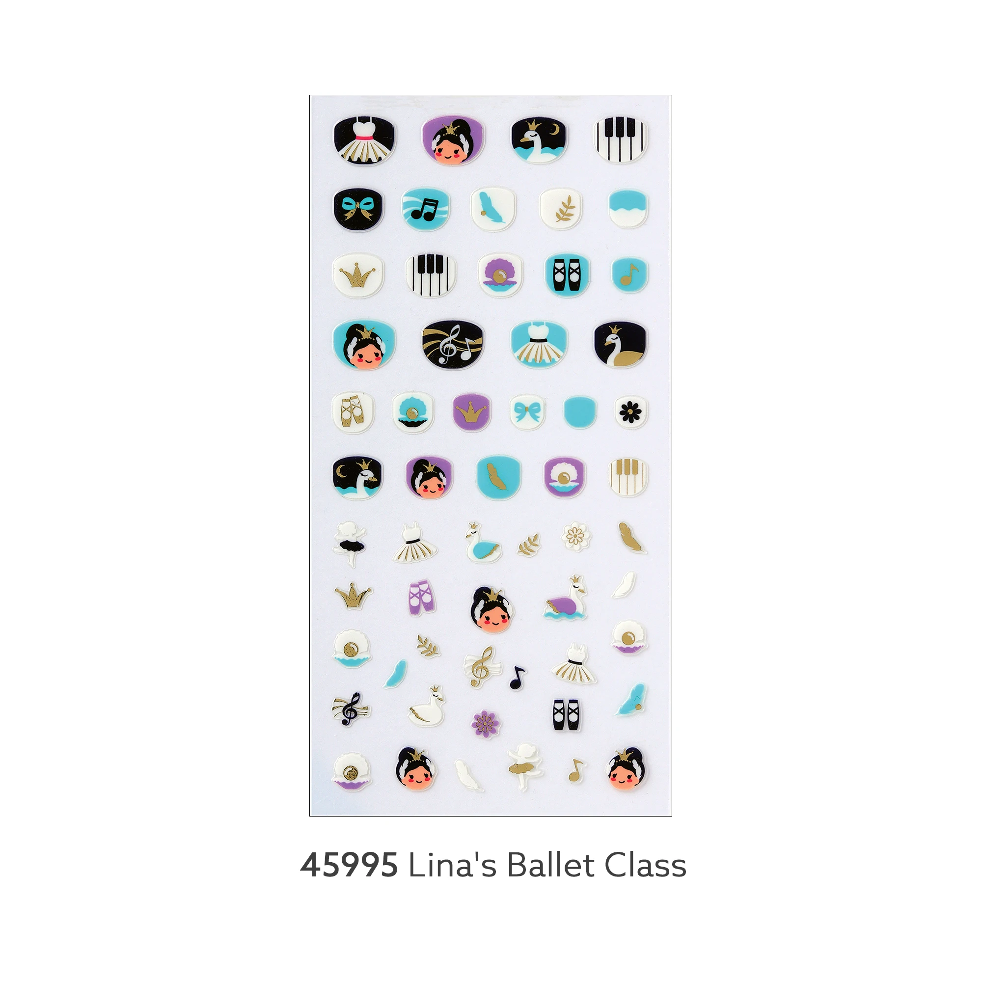 ShineB MINI GELICA For Kid Nail Stickers #45995 Art Decal Fingernails Designs Self Adhesive Floret Decoration Deco Stickers