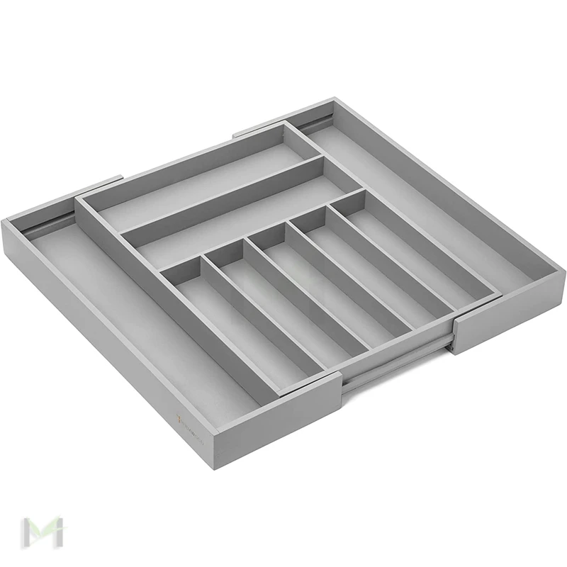 Expandable Luxury Bamboo Kitchen Drawer Organizer Silverware Organizer and Cutlery Tray