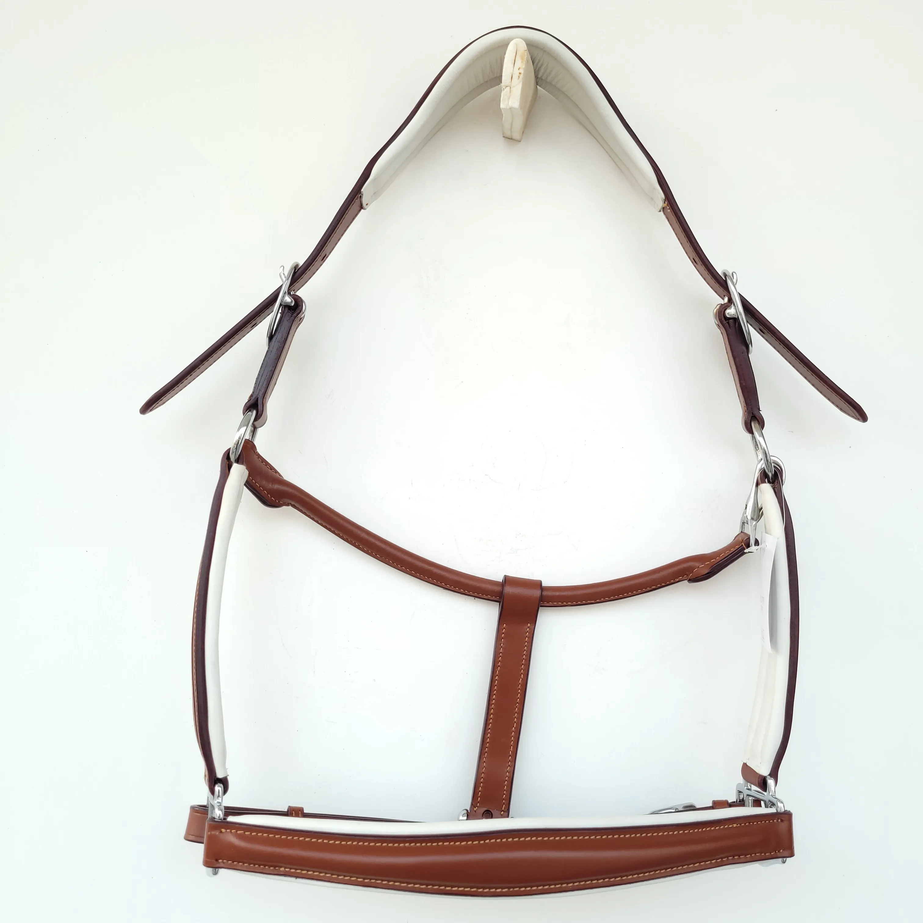 SPORTS HORSE HALTER HEAD COLLAR WITH CONIC SHAPE NOSE PIECE AND SUPERIOR QUALITY BLACK HARDWARE AND SUPER SOFT PADDED