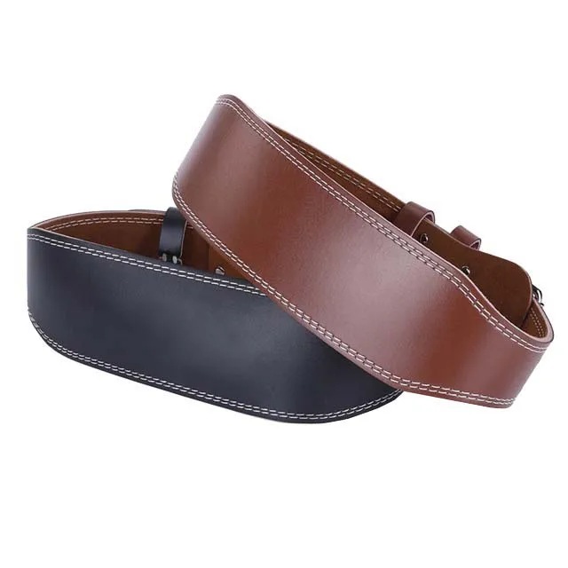 High Quality Wholesale Power Lifting Weightlifting Black Leather Fitness Belt for Gym Workout Training Power lifting Belts