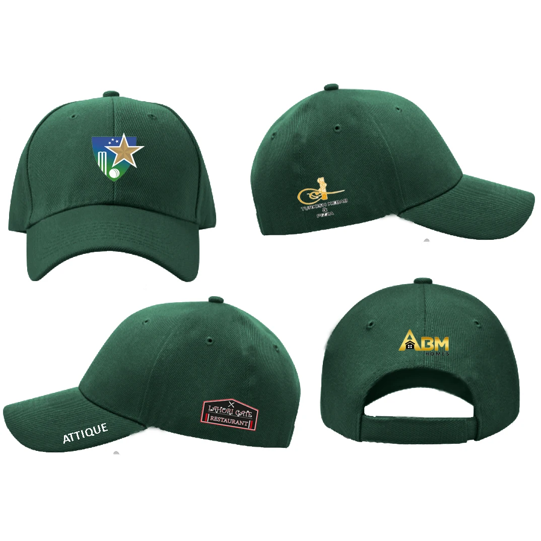 Wholesale Custom Logo Embroidery Adjustable Orange Green Sports Baseball Cap