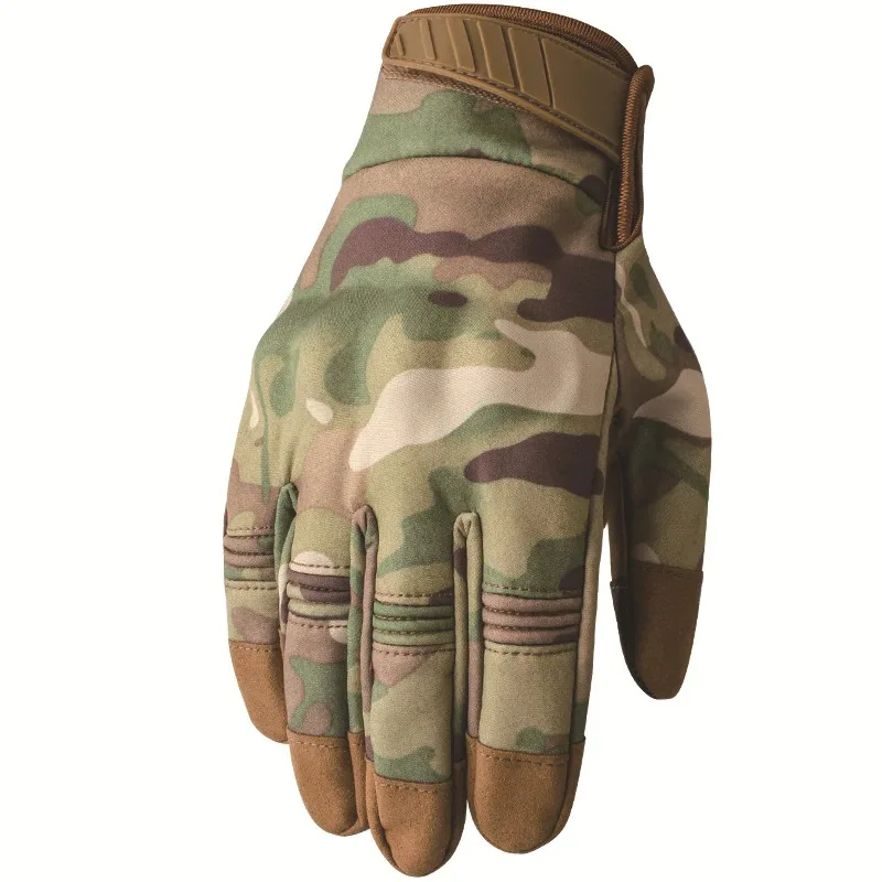 Tactical Gloves Airsoft Gloves Men Riding Work Gear Anti Skid Camo Fleece Full Finger Gloves