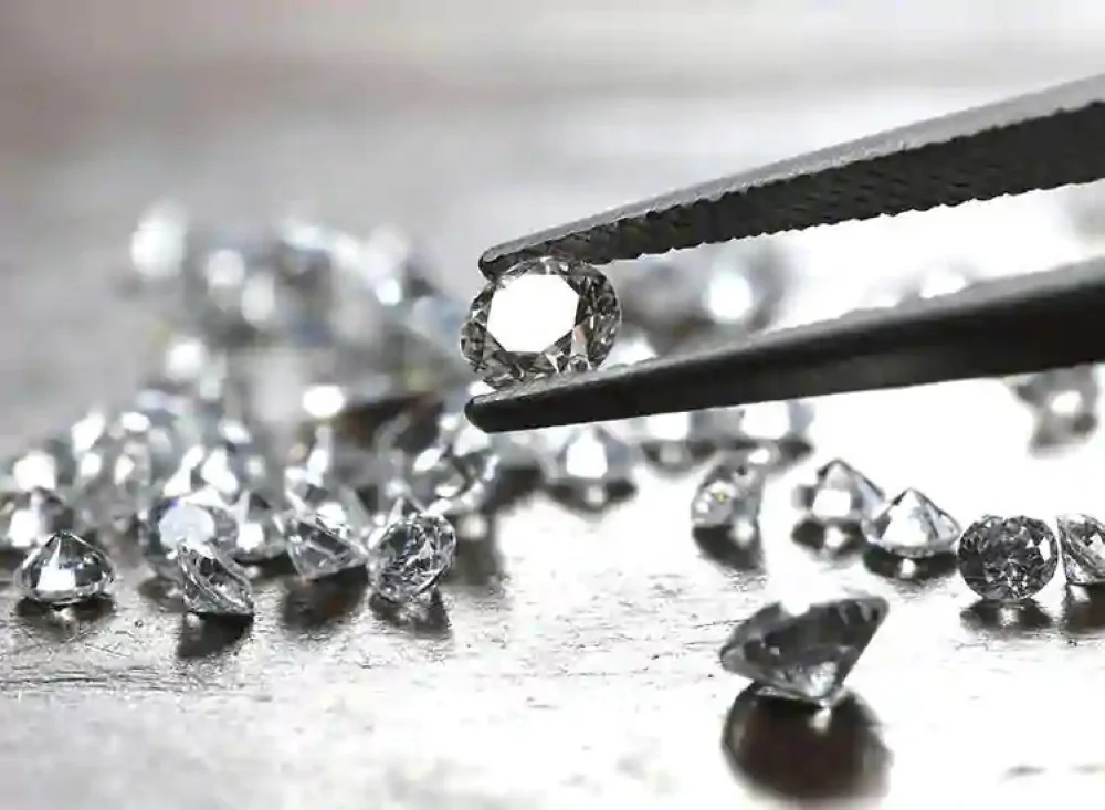 Природный G цвет VVS чистота 1 карат Алмазная полированная свободная Бриллиантовая белая круглая вырезанная посылка