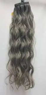 Natural Grey Human Hair Weave from India Factory Oriental Hairs