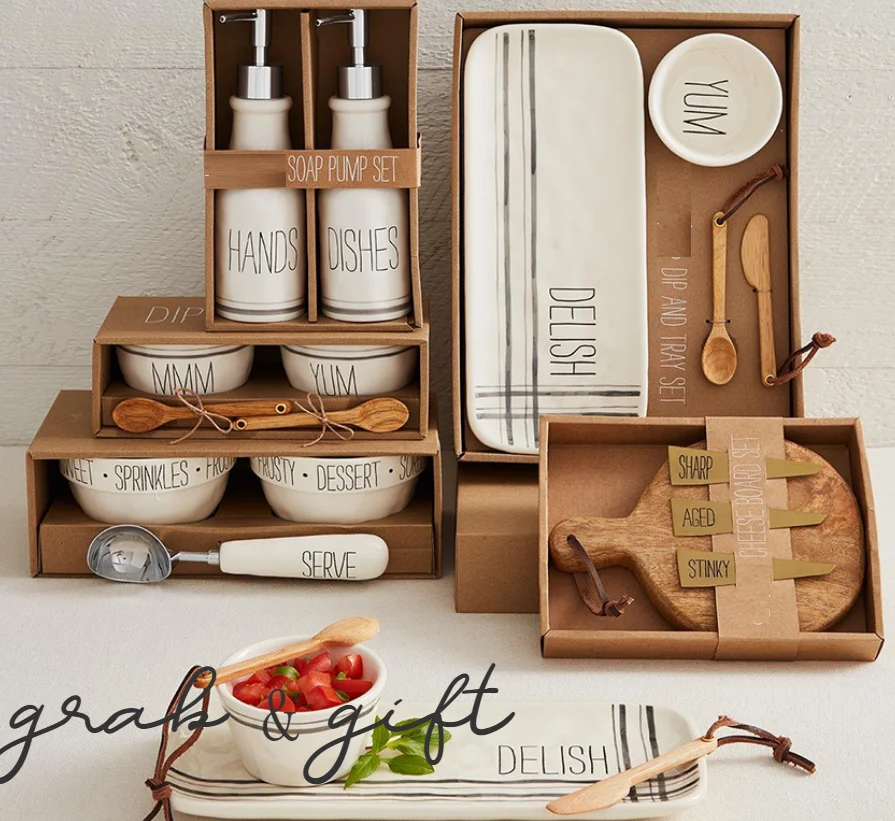 With a phrase Cheese And Cracker Dish Server Set