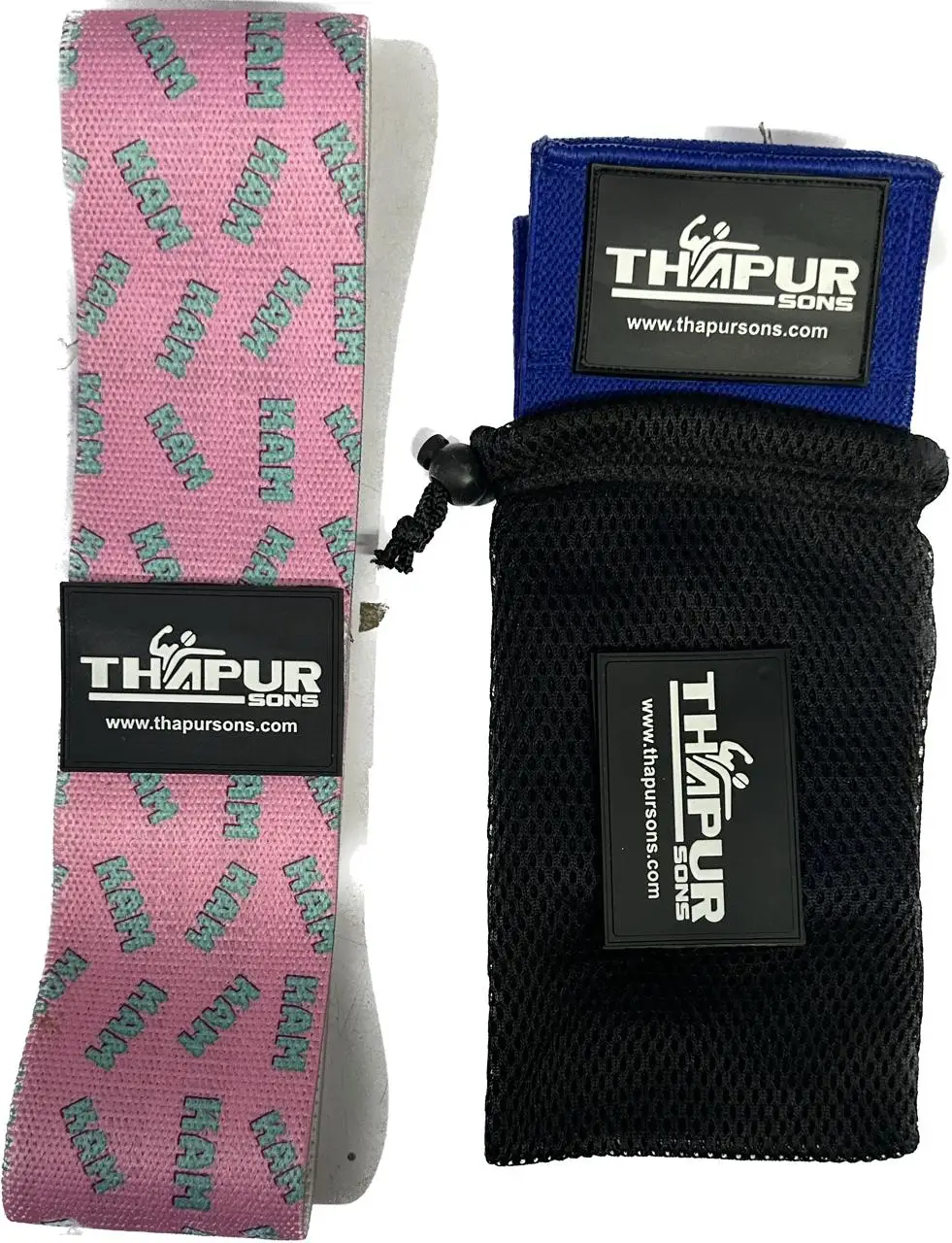 Logo Personnalised Imprime 3 Bandes De Coton Tissu Hip Booty Ensemble Band Resistance Tissu Fitness