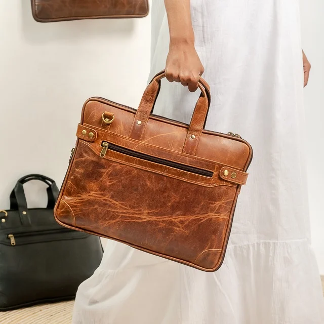 New Design Laptop Backpack Black and Brown Colors Light Weight Multi Functional 100% Genuine Leather Laptop Bag Gift For Him