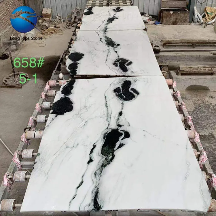 China panda white marble stone slab stairs marble floor tiles marble