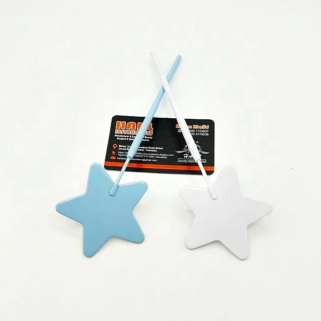 white and sky blue private label eyelash mirror star Shape eyelash extension mirrors For check eyelashes lash accessories tools