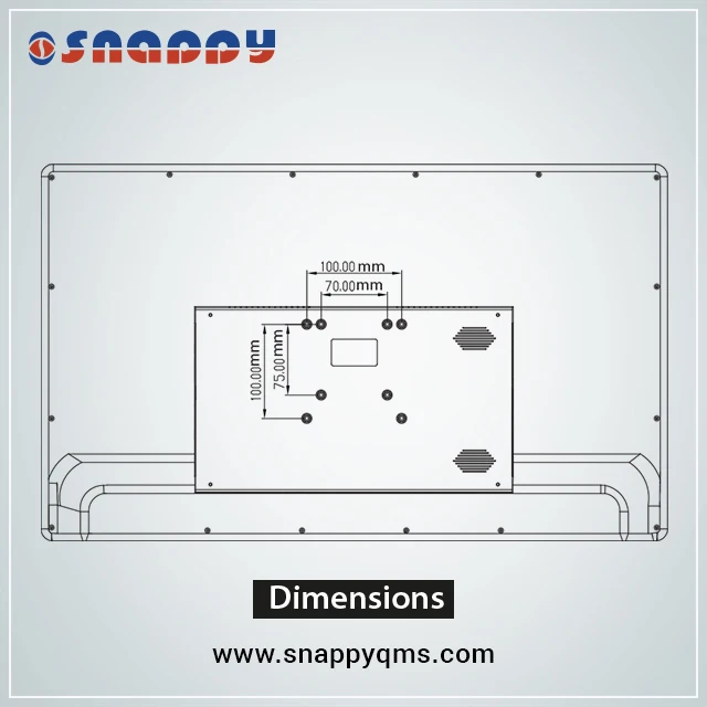 Snappy Advertisement Player - Metal Wall Mount 21.5 inch .Commercial video playing monitor LCD screen wall mounted wireless