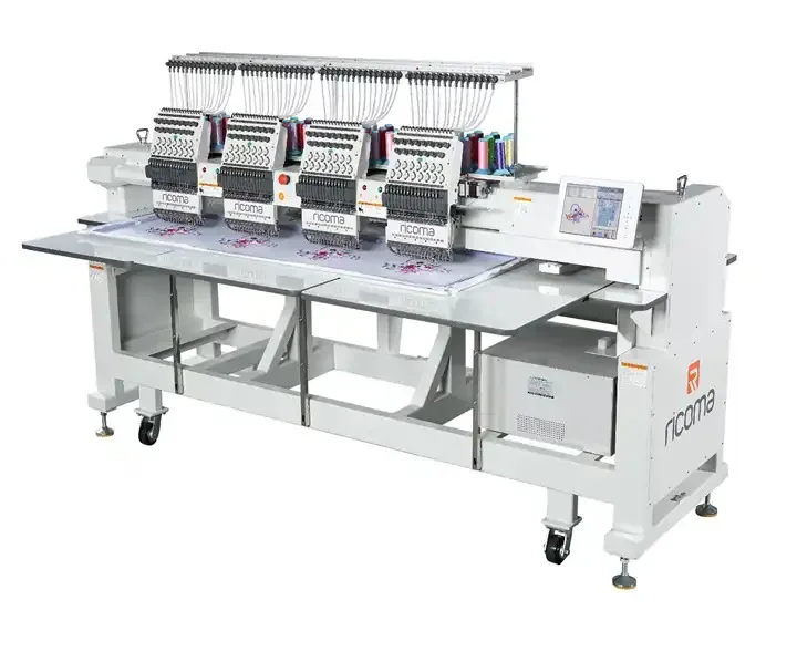 Em1010 ricoma embroidery machine for sale 24 heads high speed computerized flat embroidery machine