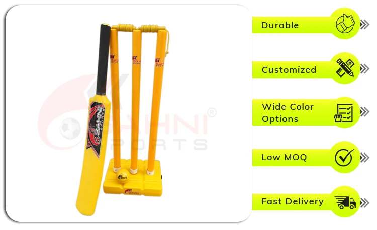 Good Quality Best Selling Light Weight Complete Plastic Cricket Set for Seniors and Juniors Available in Different Colors