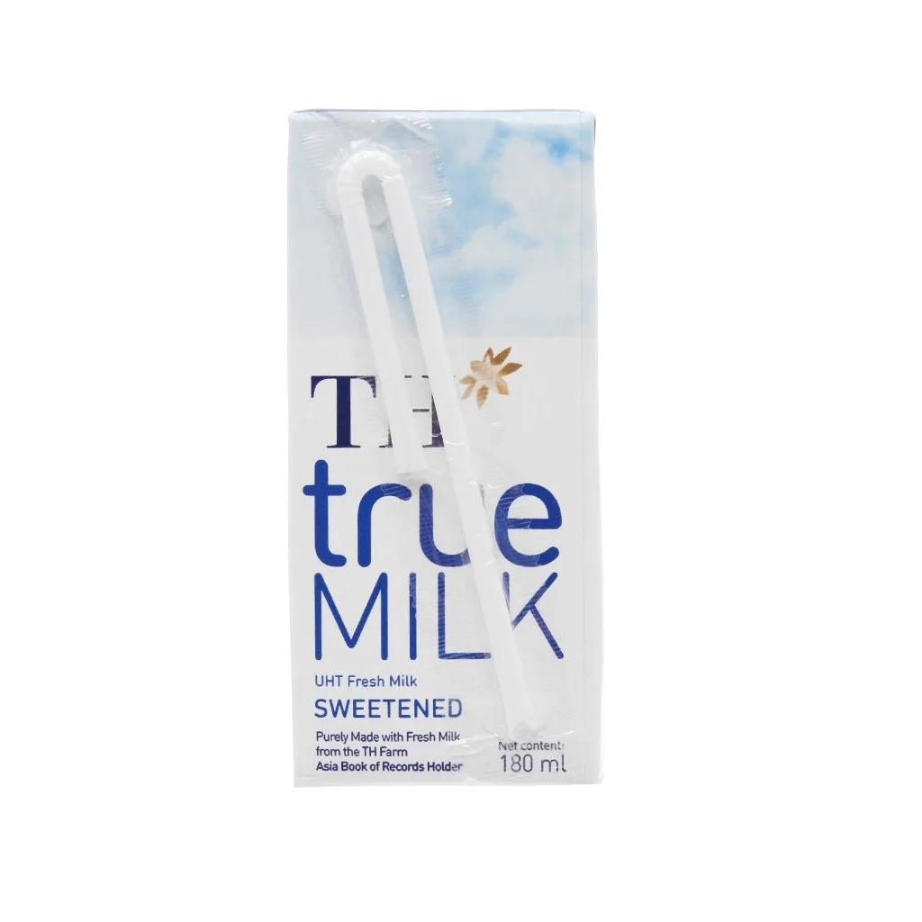 TH True Milk UHT Sweetened Fresh Milk 180ml Pure Sterilized High Quality Dairy Products Organic Whole Milk