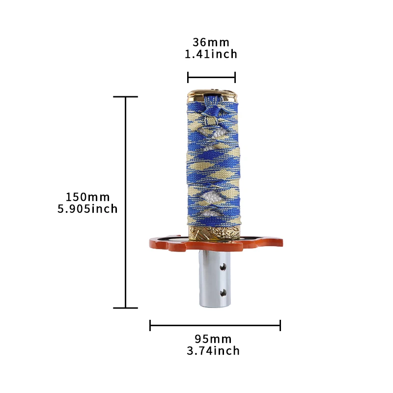 Katana Shirt Knob Universal Sword Manual Automatic Car Shifter Handle interior Replacement Parts with Adapters 15cm