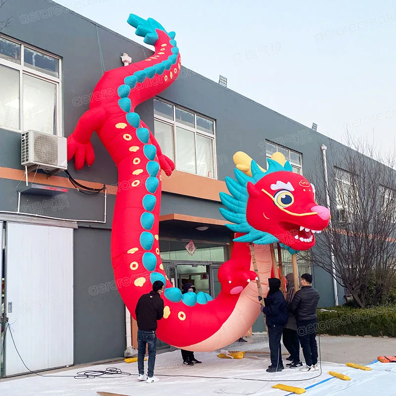 Aero Self-developed Inflatable Cartoon Dragon Mall Decoration Hanging Chinese Inflatable Dragon Mascot