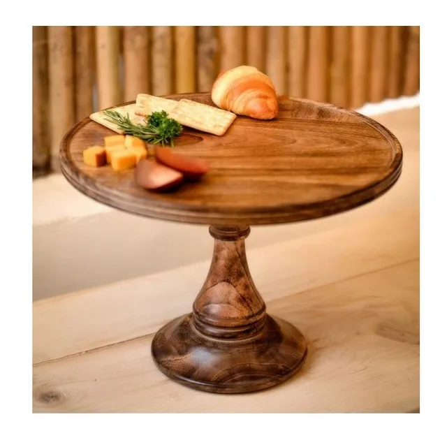 Luxury Style Wood Cake Stand Home and kitchen where Used Round shape Restaurant And High Quality Table Decoration Cake Stand